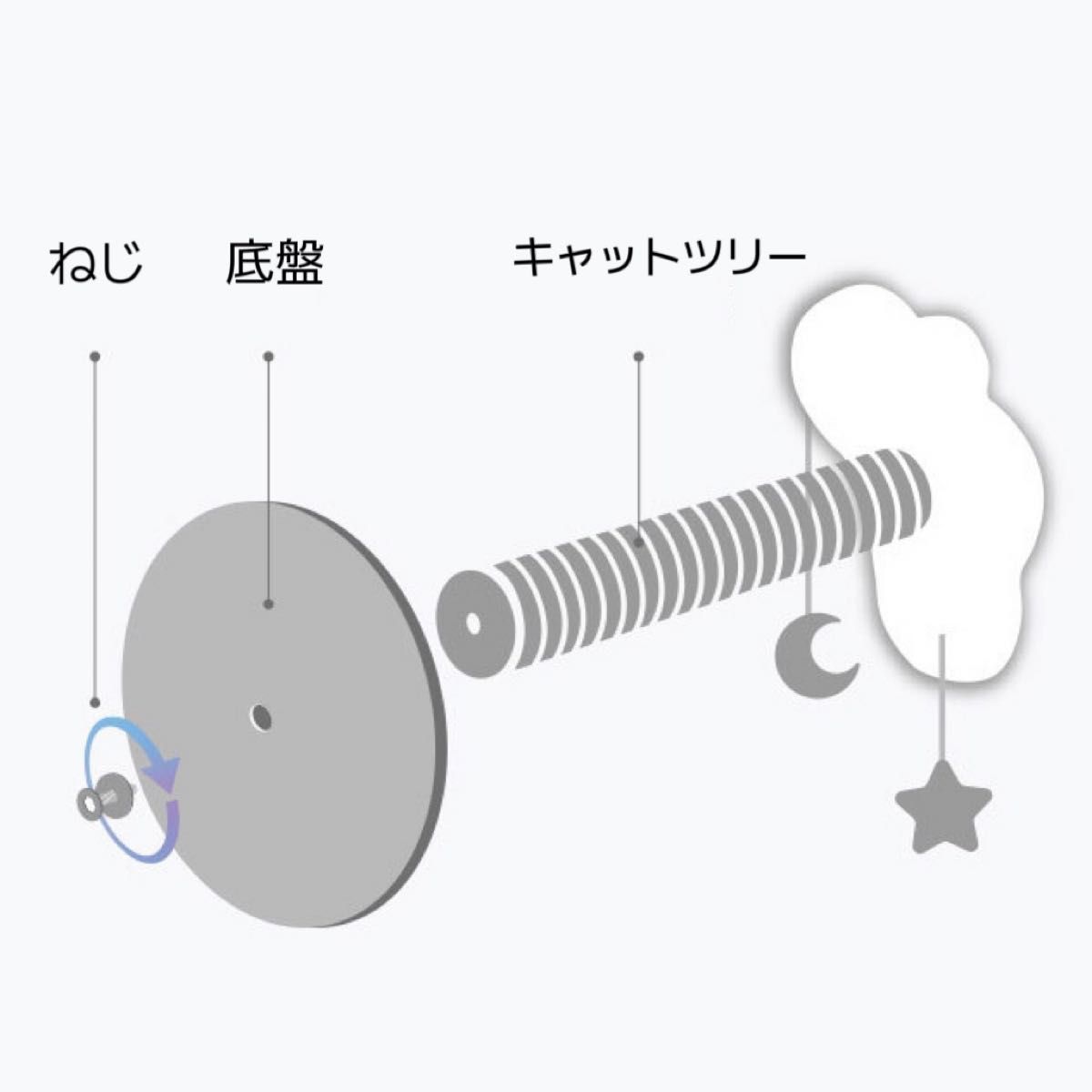 猫用爪とぎポール 爪とぎ ポール キャットタワー 突っ張り 猫 爪とぎ ポール キャットポール 雲 爪研ぎ 省スペー 可愛い 