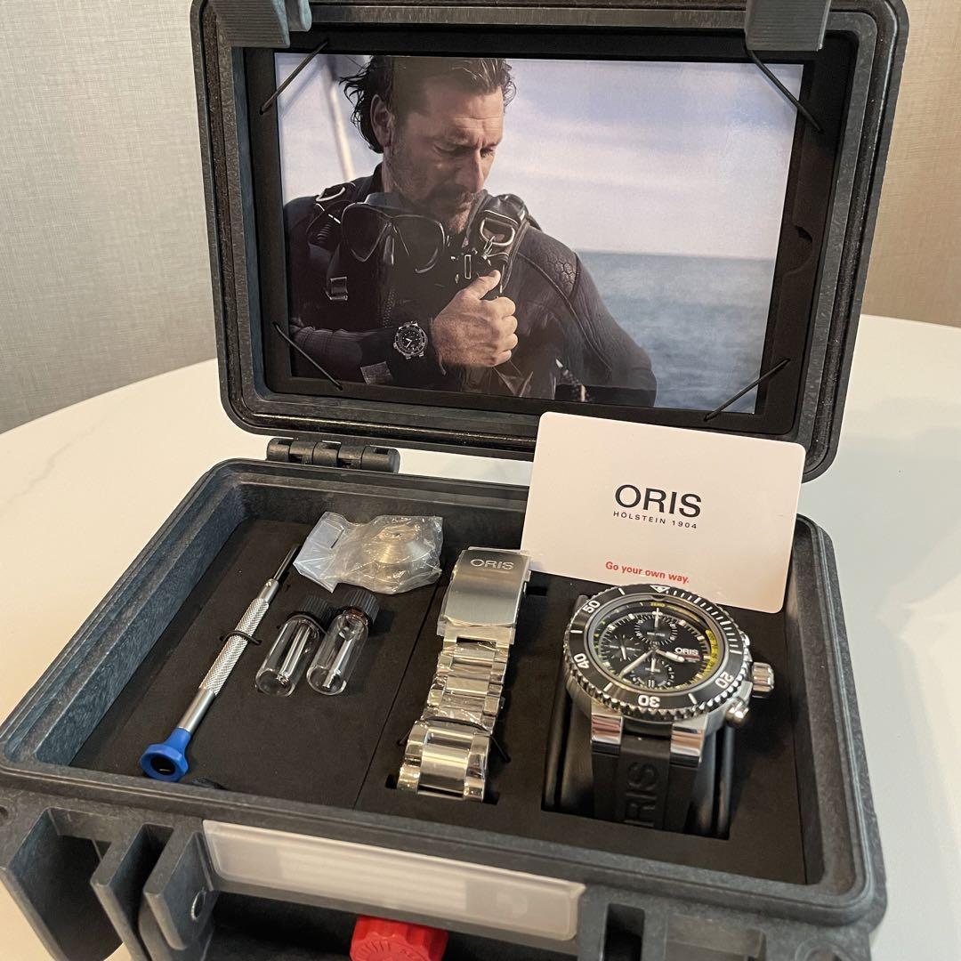 ORIS AQUIS デプスゲージ クロノグラフ 腕時計 正規輸入品