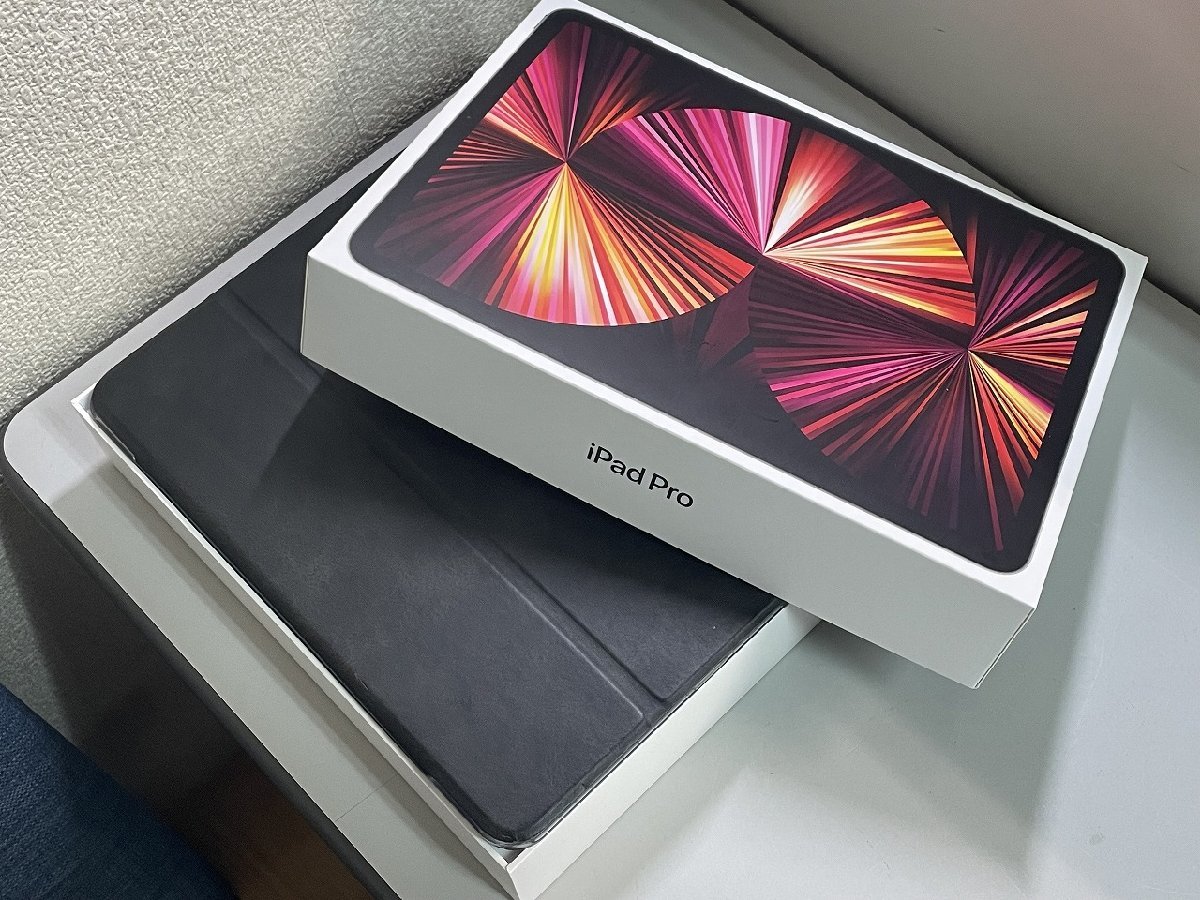 ★超綺麗！【Apple / アップル iPad pro 11インチ A2459 第3世代 Wi-Fi＋Cellular 256GB スペースグレイ カバー 画面フィルム付属】N09185_画像10