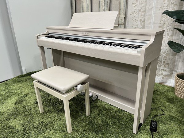 §展示品【カワイ / KAWAI デジタルピアノ CN29A 電子ピアノ 88鍵盤 プレミアムホワイトメープル調仕上げ 専用マット付き】N09240_画像2