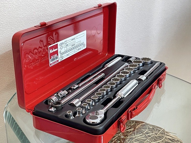 超人気新品 ソケットレンチ工具セット 3/8”-9.5 ☆展示試使品【Ko-ken
