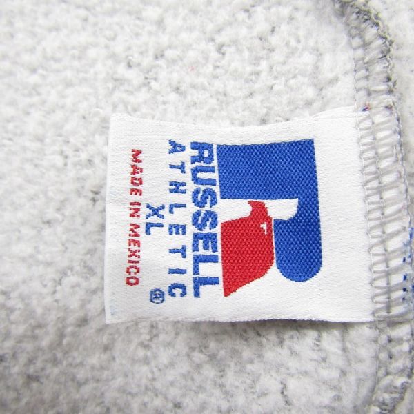  большой размер XL RUSSELL тренировочный брюки one отметка принт джерси серый Mexico производства russell б/у одежда Vintage 3S1814
