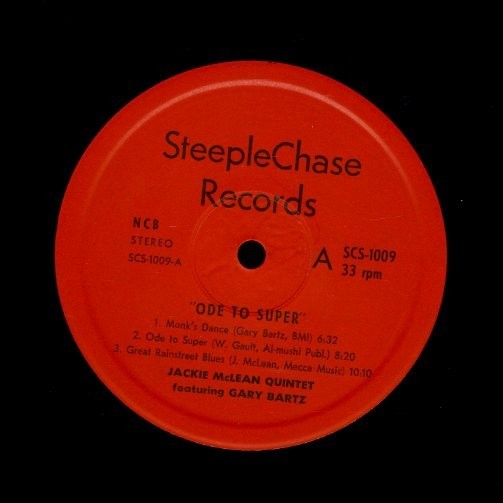 73年 デンマーク盤LP！Jackie McLean Featuring Gary Bartz / Ode To Super【SteepleChase / SCS-1009】ジャッキー・マクリーン ジャズ_画像2