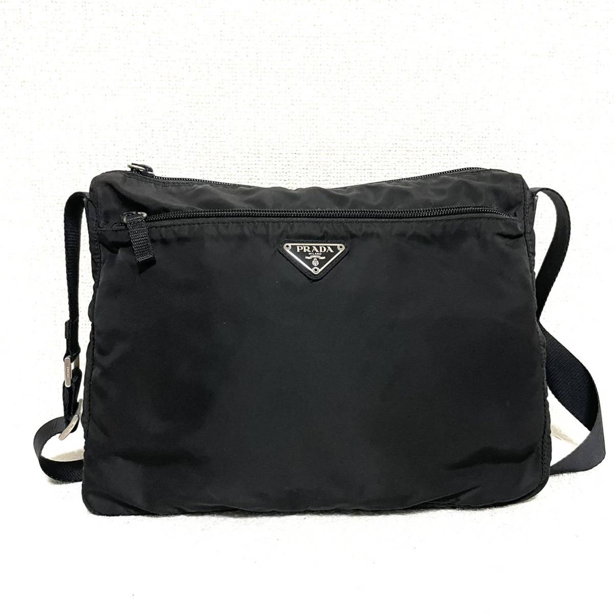 セール特価 超美品 1円スタート! PRADA NERO 黒 クロスボディ 男女