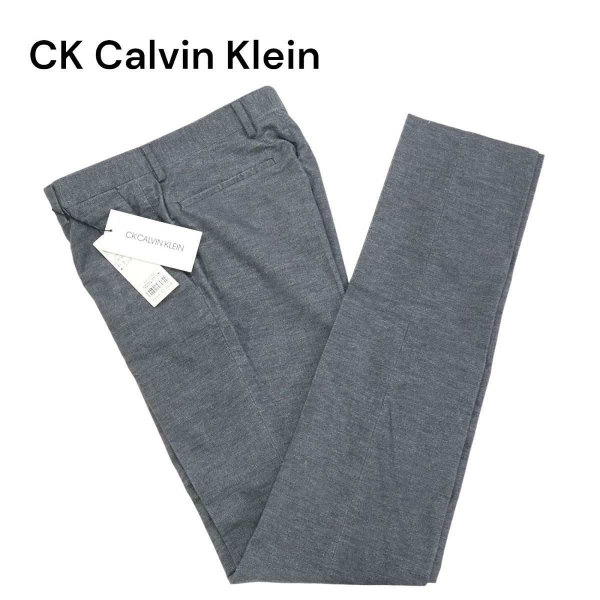 【新品 未使用】 CK Calvin Klein カルバンクライン 秋冬★ ストレッチ フランネル スリム スラックス パンツ Sz.29　メンズ　I3B00511_8#Q_画像1