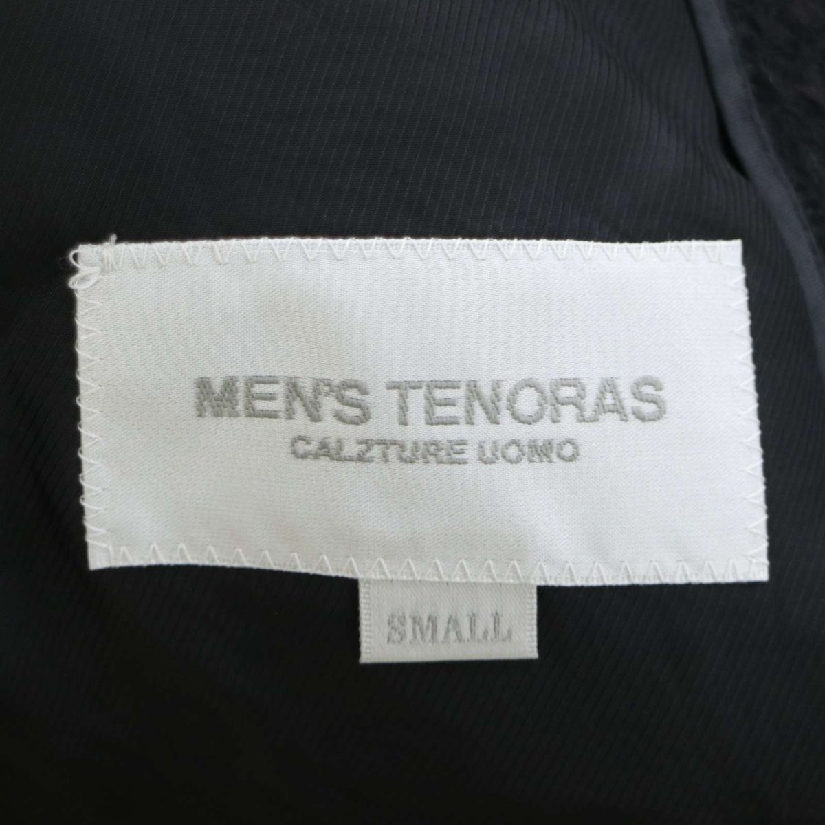 MEN'S TENORAS メンズティノラス 高級 スーリーアルパカ★ 秋冬 ウール チェスター コート Sz.S　メンズ 黒　I3T01004_8#N_画像6