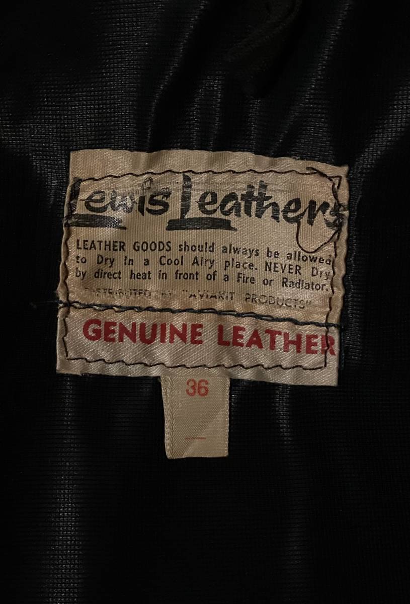 ☆70's Lewis Leathers ルイスレザー スーパースポーツマン 36 ブラウン / GARCONS RRL belstaff_画像8