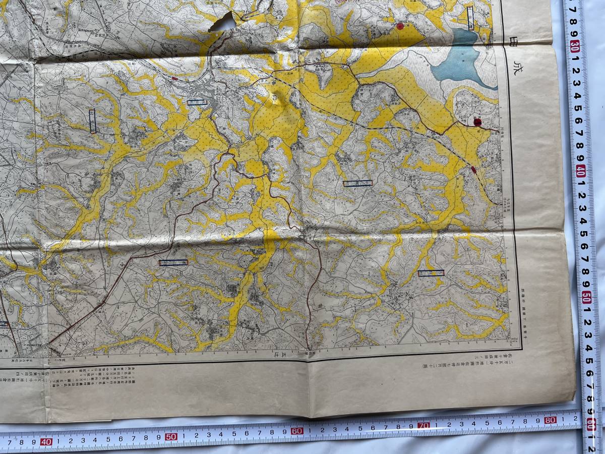 戦前 古地図 千葉県 成田市 大正10年 明治 大正 昭和 ビンテージレトロ 当時物 歴史資料 レア 希少_画像5