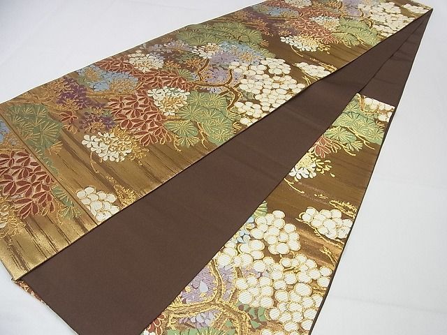 最新作 平和屋1□極上 西陣 川島織物謹製 六通柄本袋帯 唐織 枝花文