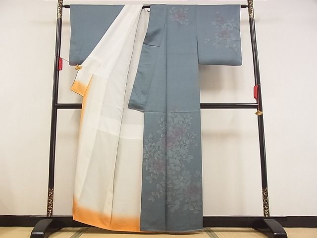 平和屋-こころ店■訪問着　薔薇　金彩　着丈159.5cm　裄丈63cm　正絹　逸品　A-ta5291_画像2