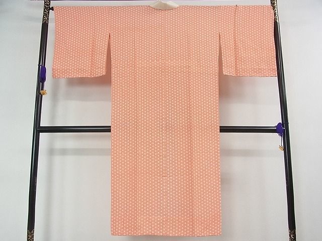 平和屋2■上質な長襦袢　無双仕立て　麻の葉文様　逸品　ab3687_画像3