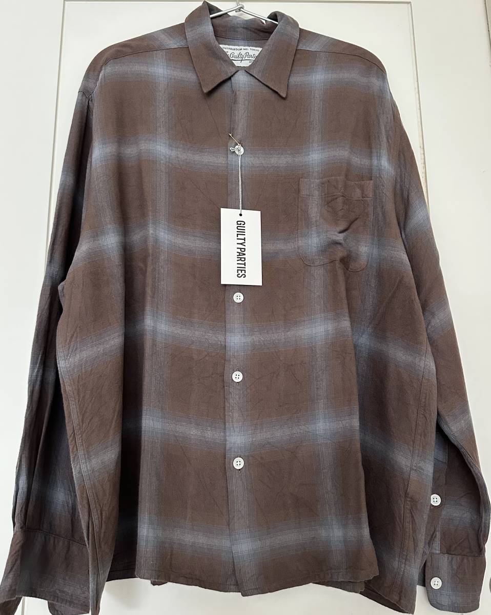 魅了 wacko MARIA SHIRT(23ss) COLLAR OPEN 23ss CHECK parties