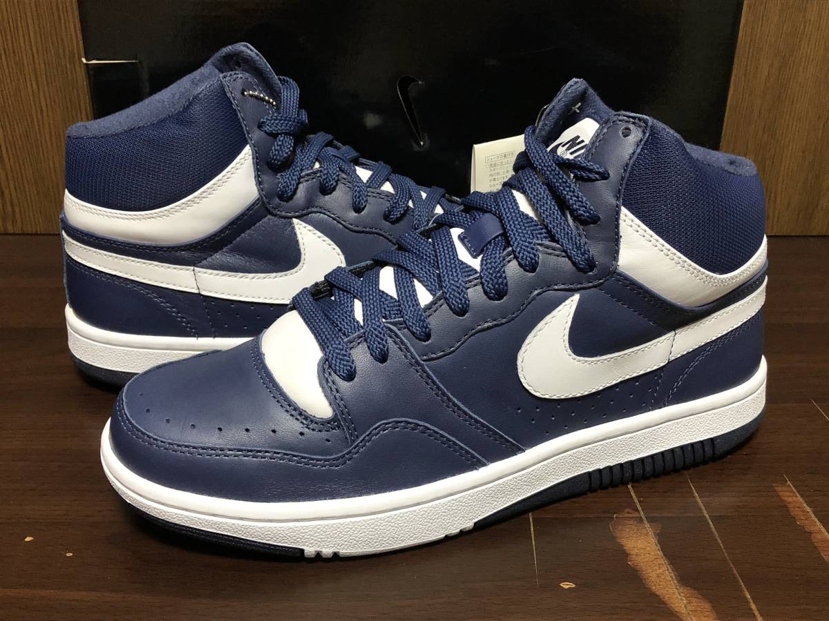 05年製 1000足限定 NIKE HTM COURT FORCE HIGH ナイキ コートフォース 藤原ヒロシ HF 別注 コラボ【311749-412】トワイライトブルー 紺 US9_画像1