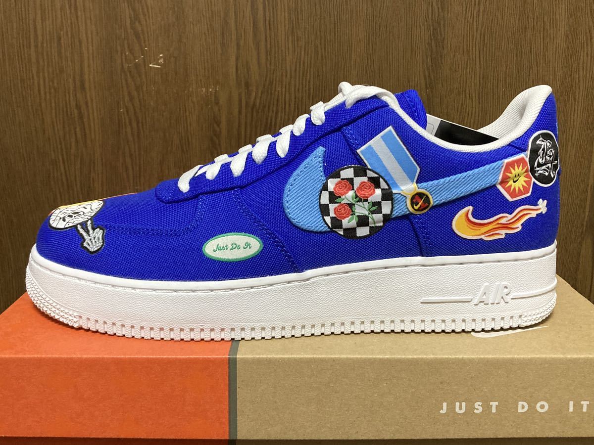 22年製 NIKE AIR FORCE 1 RETRO 40th ANNIVERSARY Patched Up ナイキ エアフォース AF1【DX2304-400】USA LA ブルー パッチ 青 US11_画像4