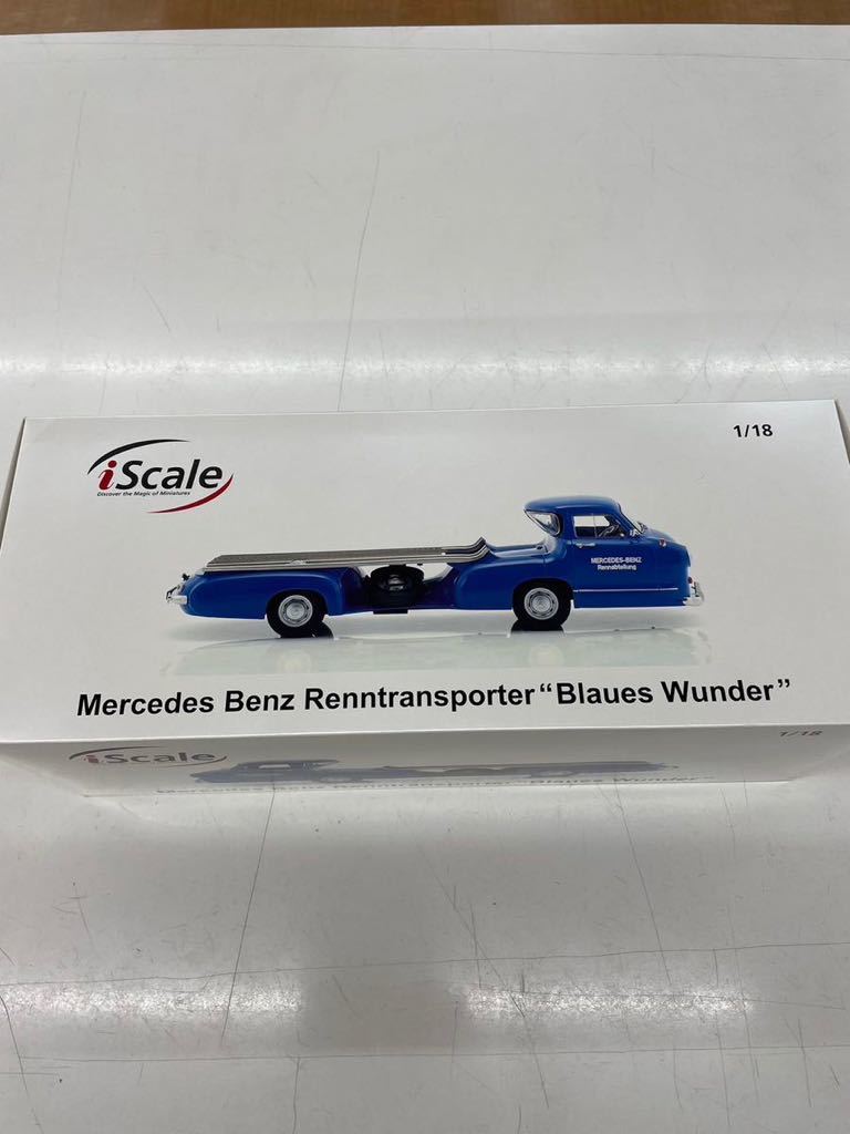 i-Scale Mercedes Benz Renntransporter Blaues Wunder 1/18