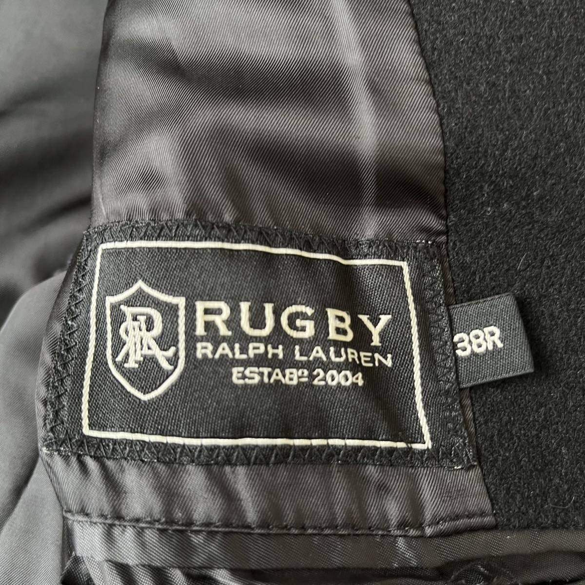 美品 RUGBY RALPH LAUREN 【廃盤 希少】ラグビー ラルフローレン チェスターコート Mサイズ 黒 ブラック ロング ウール POLO  ポロ