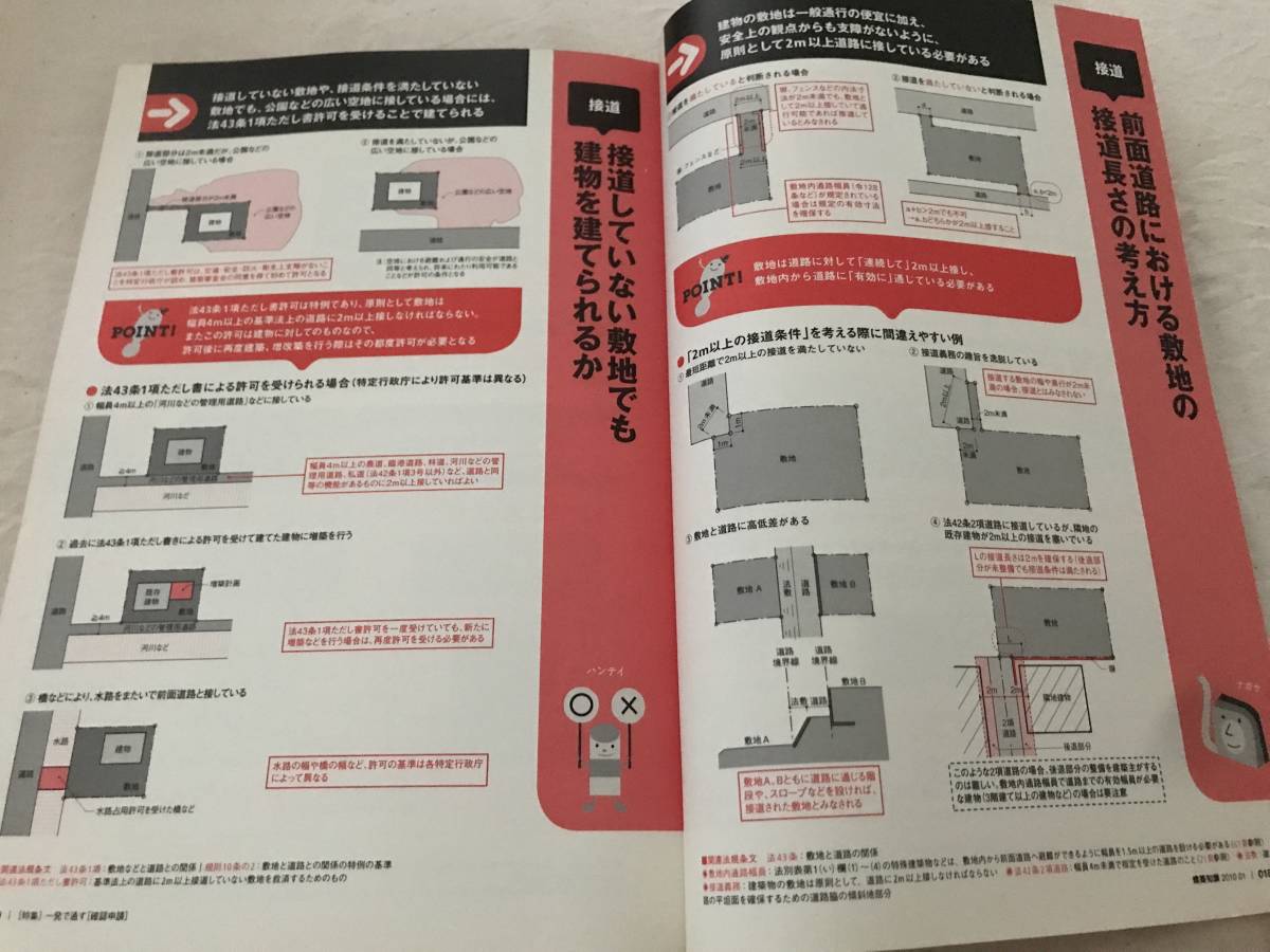 h05-04/建築知識　特集：確認申請　迷いがちな条文をオールイラスト化　一発で通す「確認申請」　2010.1　平成22年_画像3