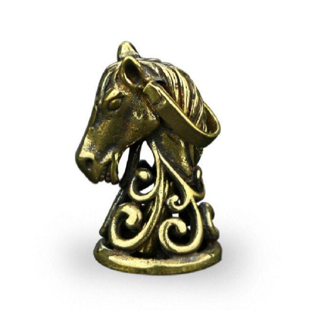 真鍮 brass ガーディアンベル キーホルダー 馬 チェス ペンダントトップ 4-2_画像3