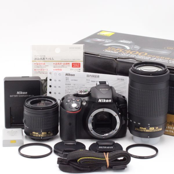 極上品】 Nikon D5300 AF-P ダブルズームキット ニコン #2242-