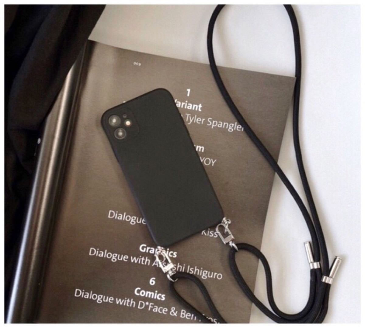 訳あり商品！！激安特価品　iPhone12ケース　12Pro case    ショルダー ストラップ  クロスボディ  ベッ甲　
