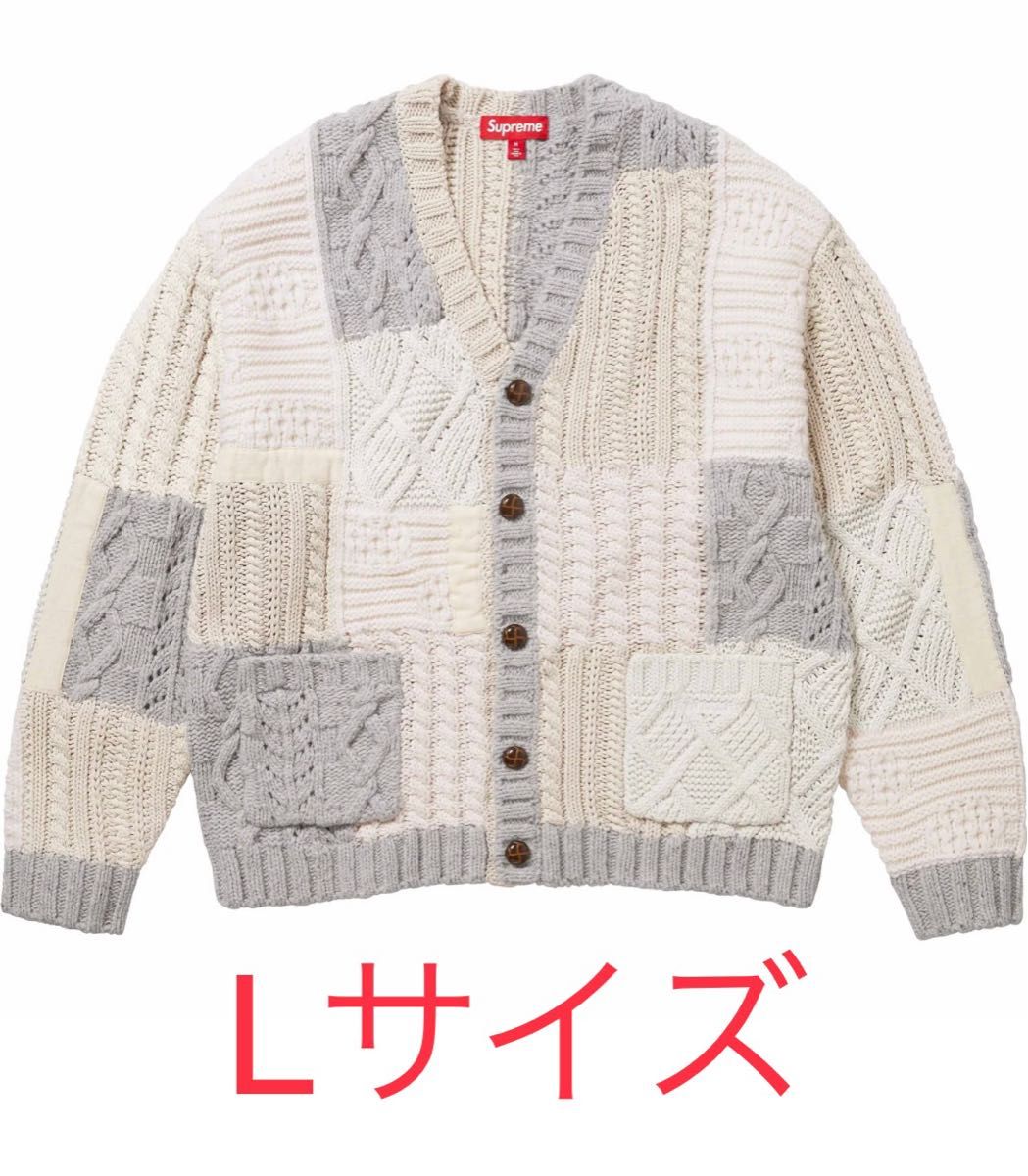 Supreme Patchwork Cable Knit Cardigan XL