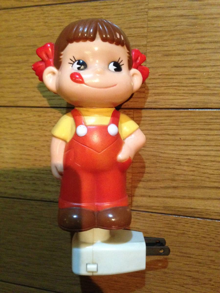  Fujiya Peko-chan peko sofvi figure Night light lai playing cards lantern total height approximately 16cm ultra rare Vintage Showa Retro that time thing 