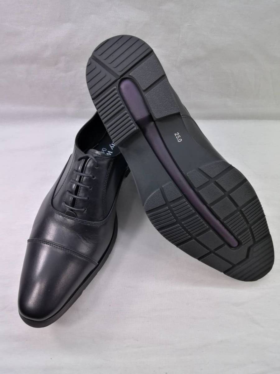 25.0cm 黒 新品 即決 ビジネスシューズ ブラック 革靴 通勤靴 メンズシューズ カジュアルシューズ HW1101-blk-250の画像5