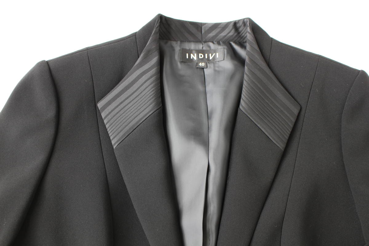  новый товар INDIVI жакет чёрный 40 11 номер черный формальный антибактериальный дезодорация обработка сделано в Японии . одежда траурный костюм Tokyo sowa-ru женский 