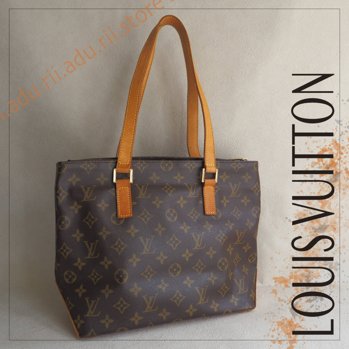 良品 ルイヴィトン LOUIS VUITTON モノグラム カバピアノ トートバッグ ショルダーバッグ M51148 ロゴ ブラウン ブランド メンズレディース