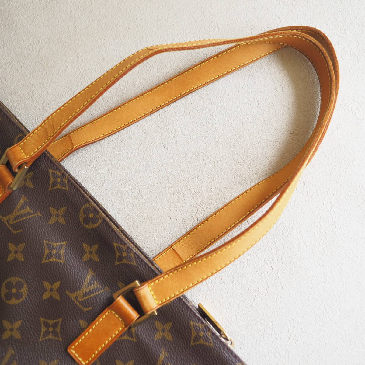 良品 ルイヴィトン LOUIS VUITTON モノグラム カバピアノ トートバッグ ショルダーバッグ M51148 ロゴ ブラウン ブランド メンズレディース