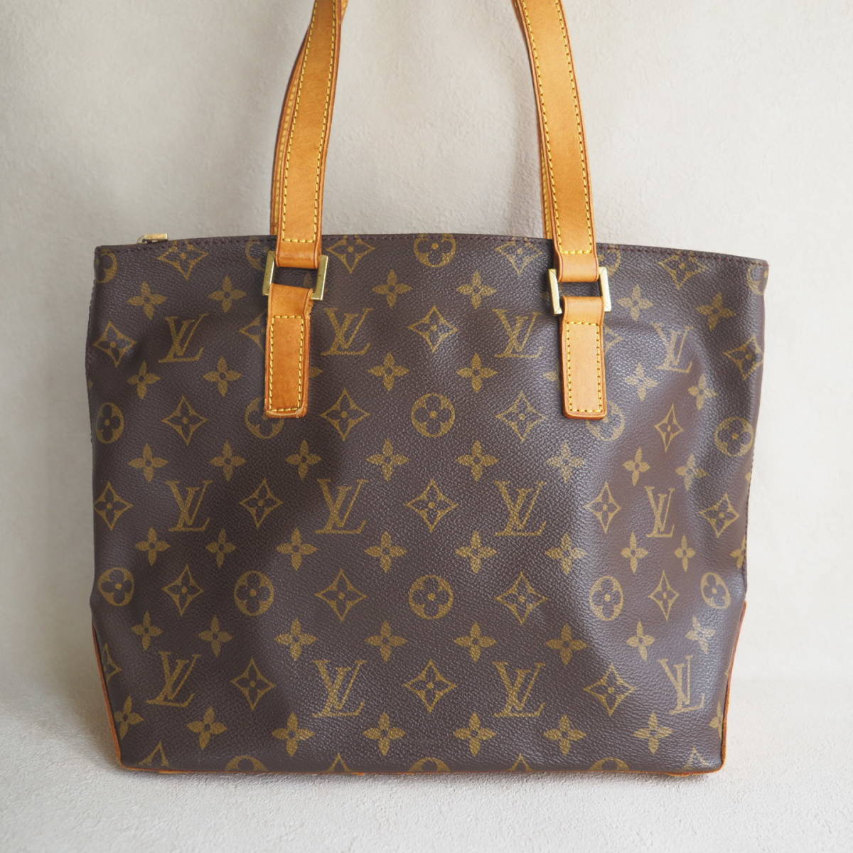 良品 ルイヴィトン LOUIS VUITTON モノグラム カバピアノ トートバッグ ショルダーバッグ M51148 ロゴ ブラウン ブランド メンズレディース