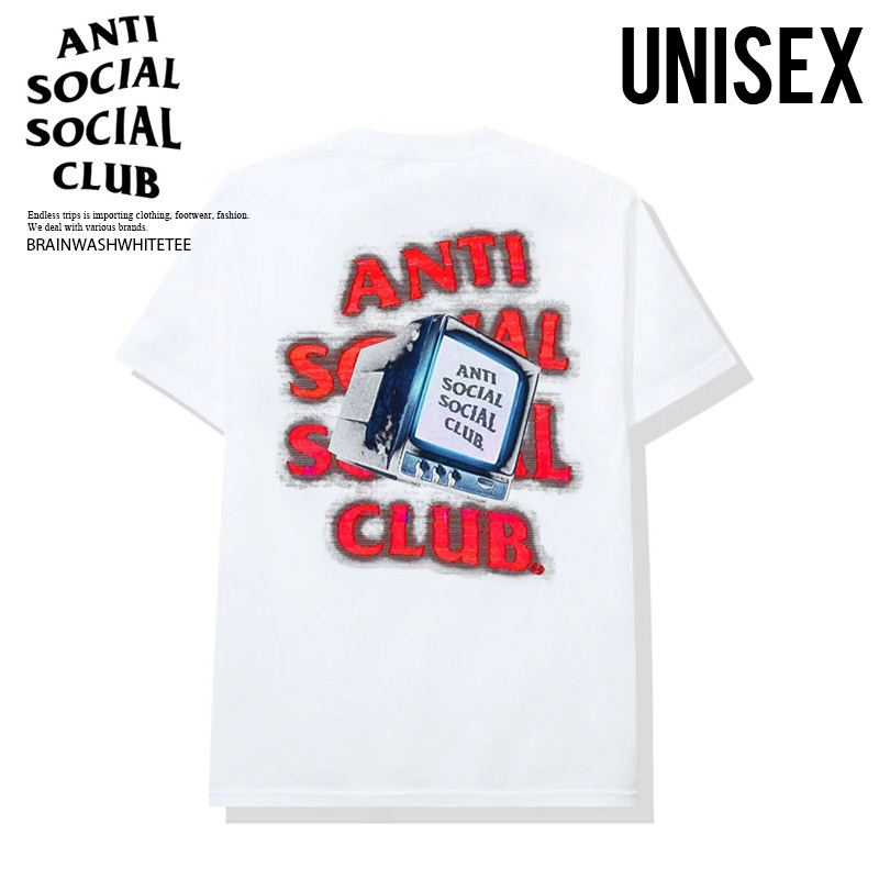 ■新品■ANTI SOCIAL SOCIAL CLUB BRAINWASH WHITE TEE ブレインウォッシュ ホワイト Tシャツ■MENS(S)■ホワイト