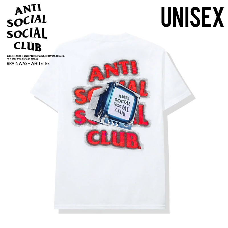 ■新品■ANTI SOCIAL SOCIAL CLUB BRAINWASH WHITE TEE ブレインウォッシュ ホワイト Tシャツ■MENS(M)■ホワイト_画像1