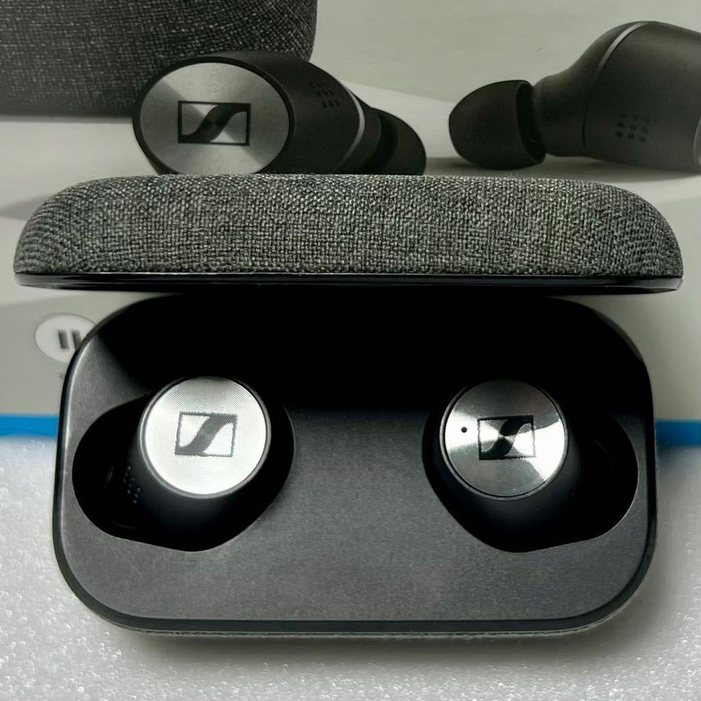 【ジャンク品】Sennheiser ゼンハイザー MOMENTUM True Wireless 2 完全ワイヤレスイヤフォン BLACK ブラックノイズキャンセリング_画像3