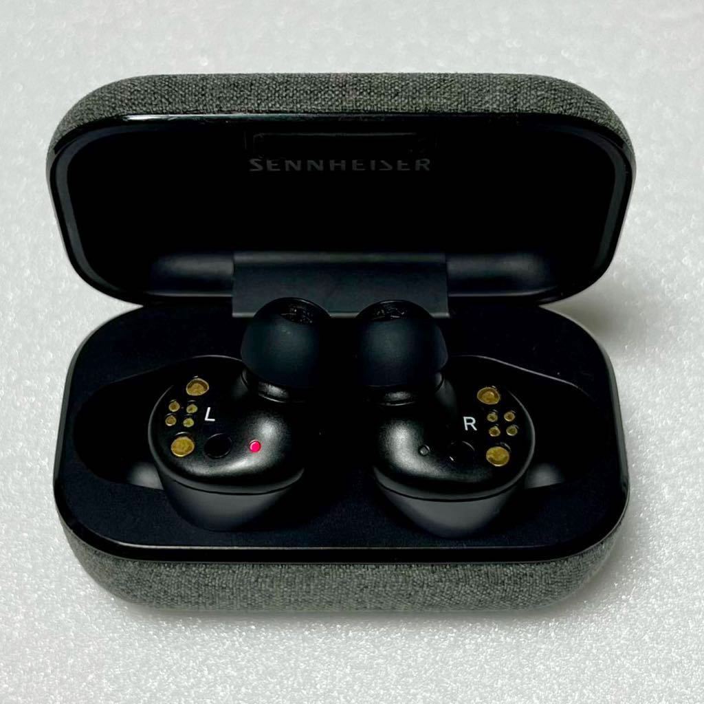 【ジャンク品】Sennheiser ゼンハイザー MOMENTUM True Wireless 2 完全ワイヤレスイヤフォン BLACK ブラックノイズキャンセリング_画像4