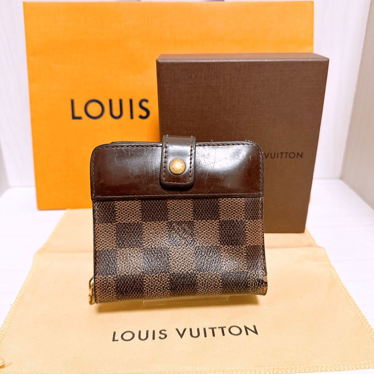 正規品】LOUIS VUITTON ルイ・ヴィトン コンパクトジップ 二つ折り財布