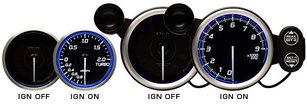 Defi　Racer Gauge デフィ レーサーゲージ　N2 52Φ　（ブルー）　圧力計　 DF16201　（油圧計 もしくは 燃圧計）_画像4