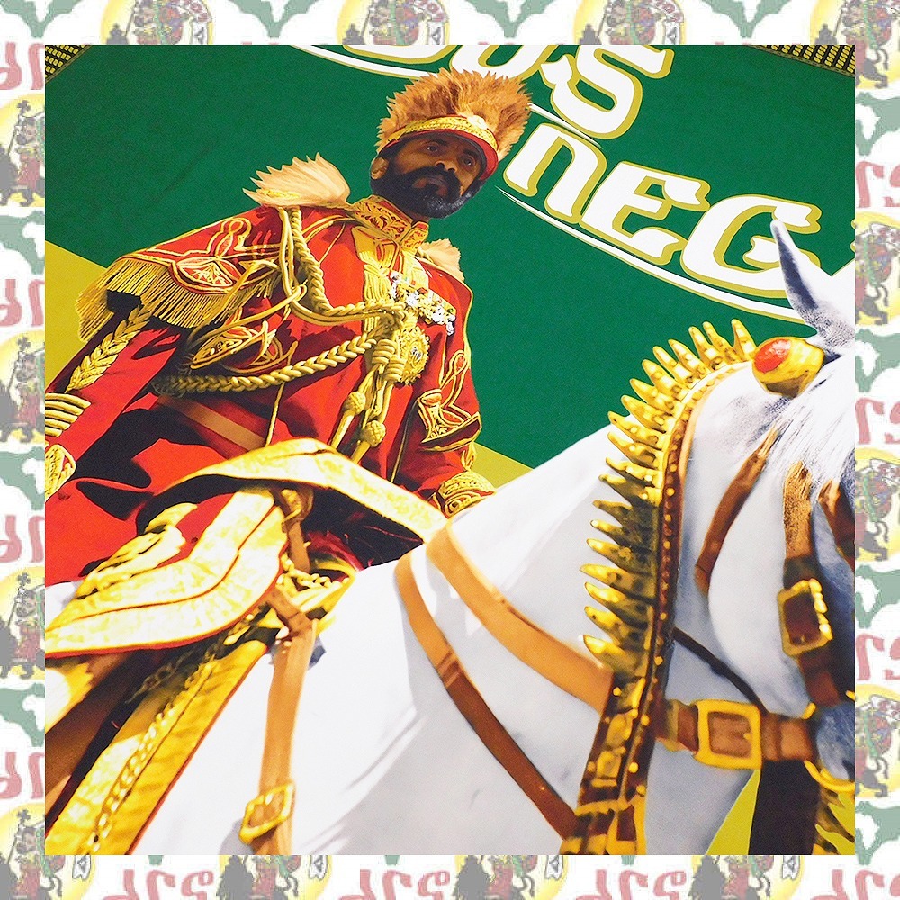 【drs】ラスタ旗　Haile Selassie I 200cm x 150cm 壁飾り レゲエ フラッグ ライオン ラスタ JAH ETHIOPIA MOA AMBESSA c_画像7