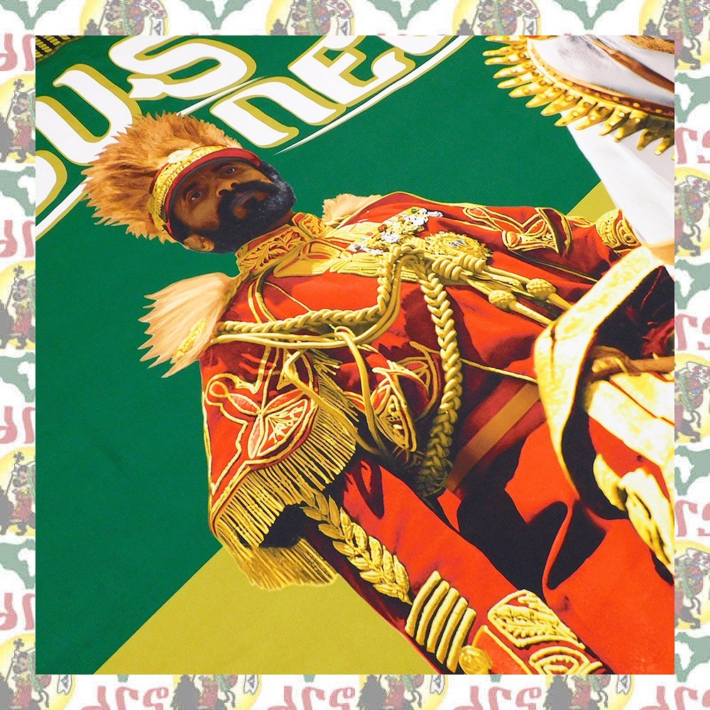 【drs】ラスタ旗　Haile Selassie I 200cm x 150cm 壁飾り レゲエ フラッグ ライオン ラスタ JAH ETHIOPIA MOA AMBESSA c_画像8