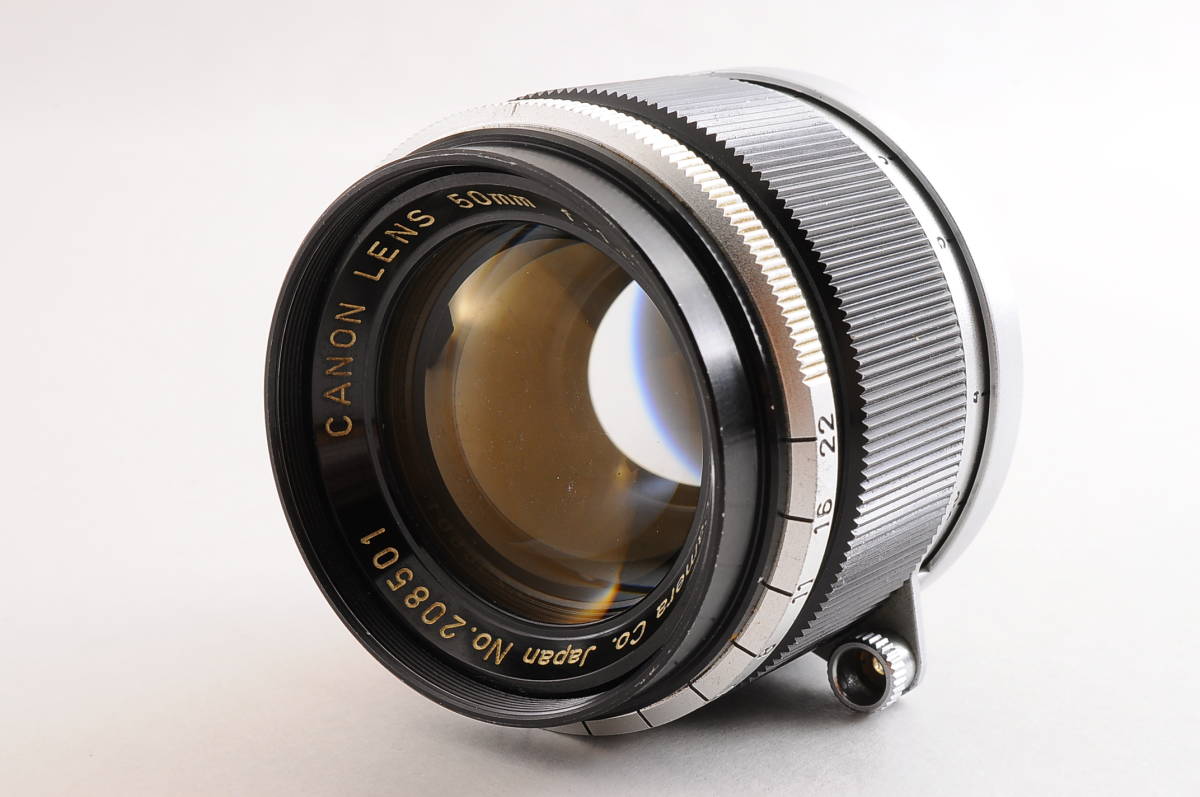 キヤノン CANON Lens 50mm F/1.8 LTM スクリューマウント マニュアルフォーカス フィルムカメラ レンズ @2625