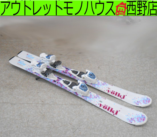 VOLKL/フォルクル スキー板 100cm chica composite core 白×パープル ビンディング付き カービング 子供 ジュニアスキー 札幌 西野店