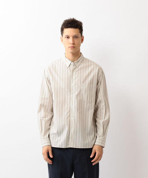 Steven Alan/スティーブンアラン/BUTTER-G SINGLE NEEDLE BOX SHIRT-BOLD/シングルニードルシャツ/ストライプ/ボタンダウンの画像1