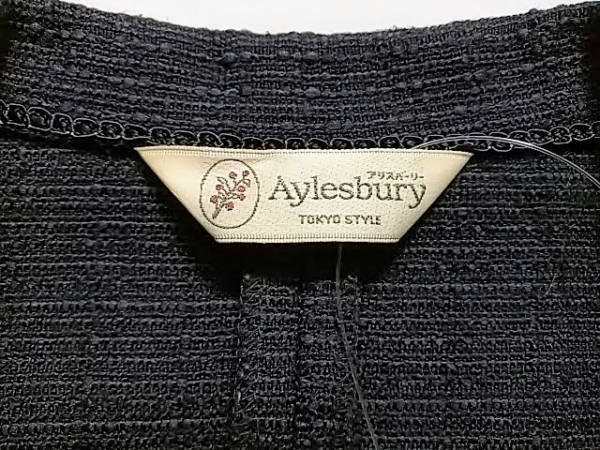 Aylesbury レディーススカートスーツ ネイビー×ブルー 9_画像3