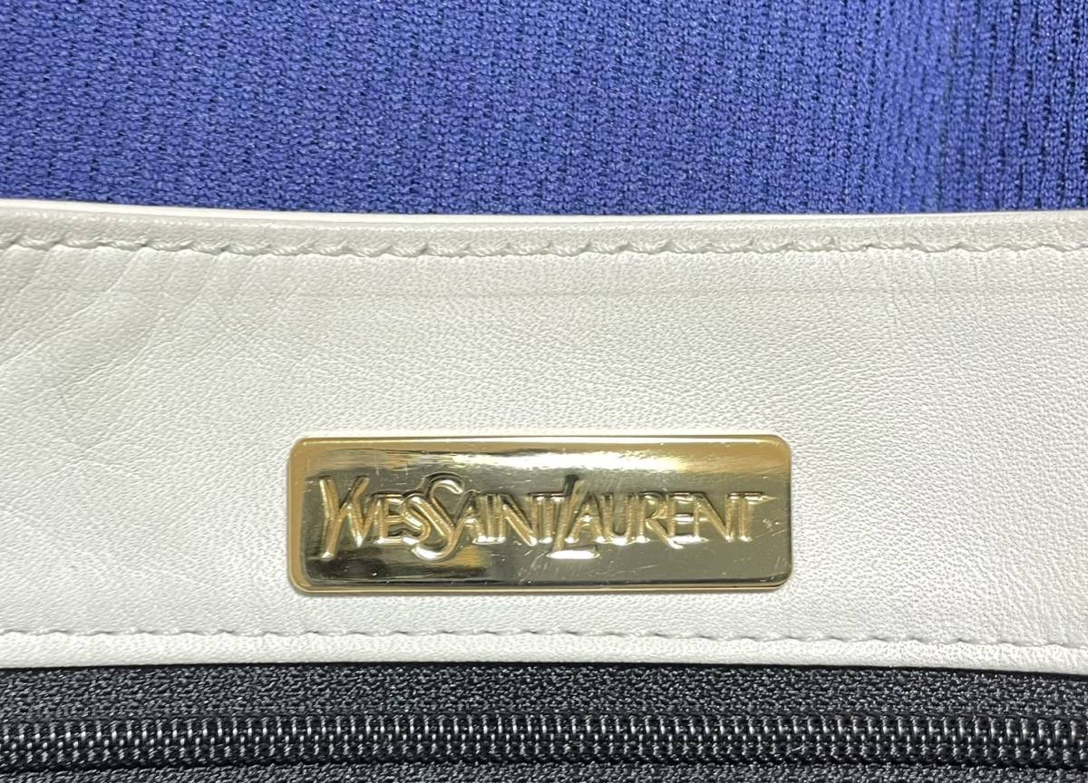 YVES SAINT LAURENT　イブサンローラン　ロゴ　ショルダーバッグ　トートバッグ　ハンドバッグ　A4入ります　_画像9