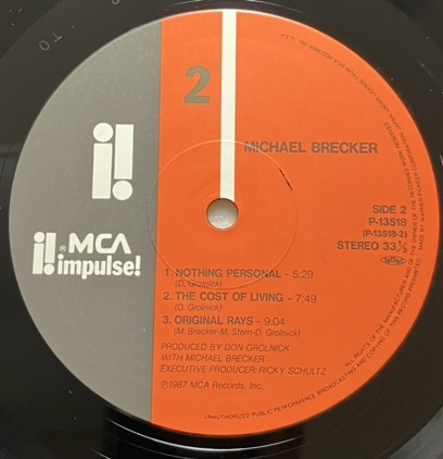 マイケル・ブレッカー 　Michael Brecker　 P-13518　帯付　 LP レコード 中古_画像7