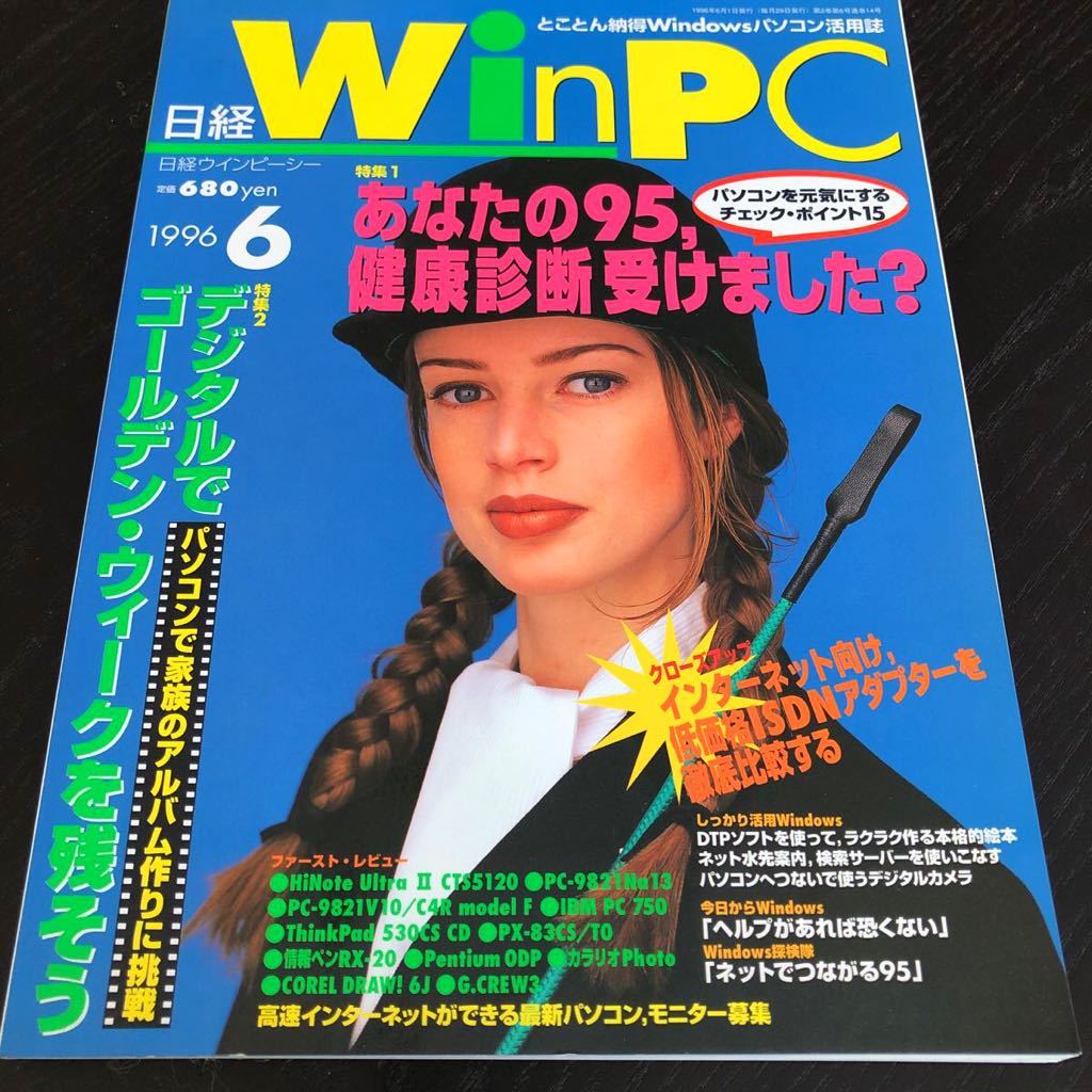 リ72 日経WinPC 1996年6月 ウインピーシー パソコン活用誌 Windows インターネット アダプター 資料 機能 ソフト 使い方 電子 ゲーム_画像1