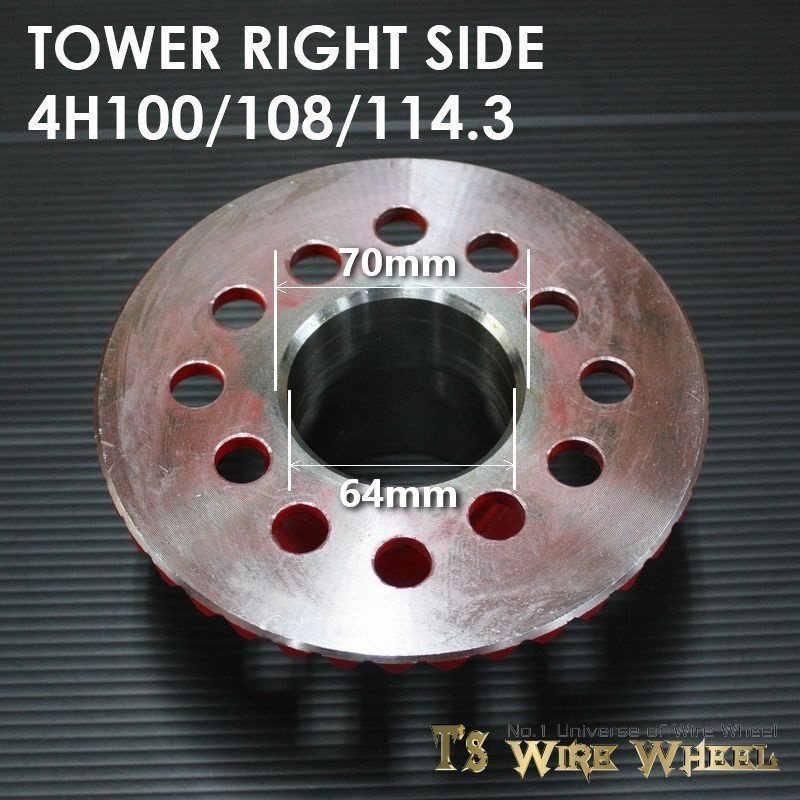 ワイヤーホイール T's WIRE タワーアダプター 4穴 マルチピッチ（4H 100 108 114.3） 1個 （ローライダー USDM アコード シビック）_画像9