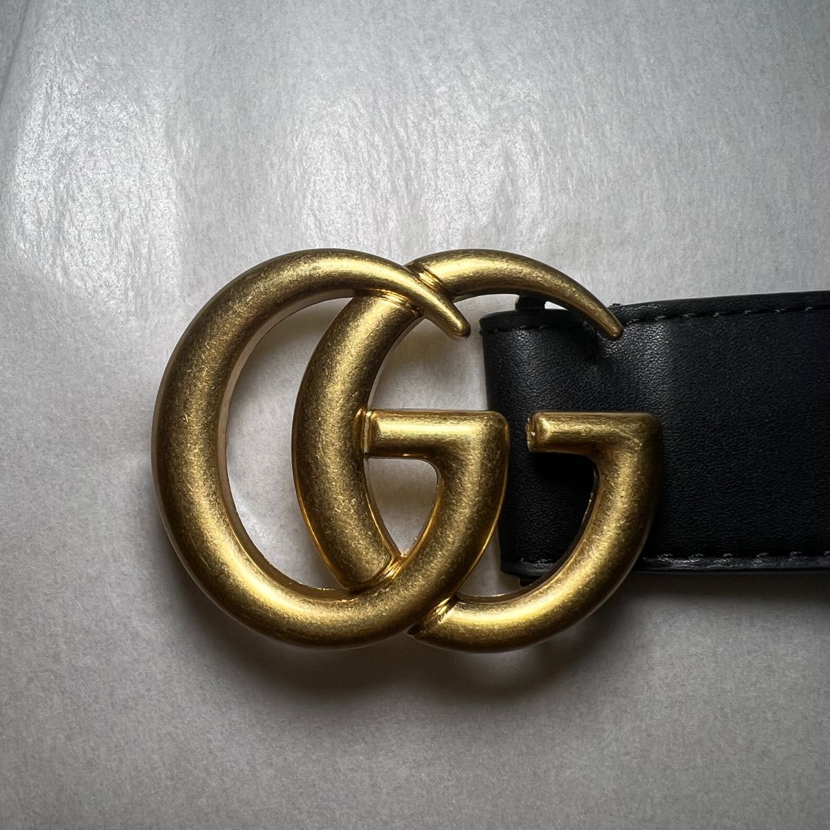 GUCCI ダブルGバックル レザーベルト グッチ グッチベルト 美品 正規品