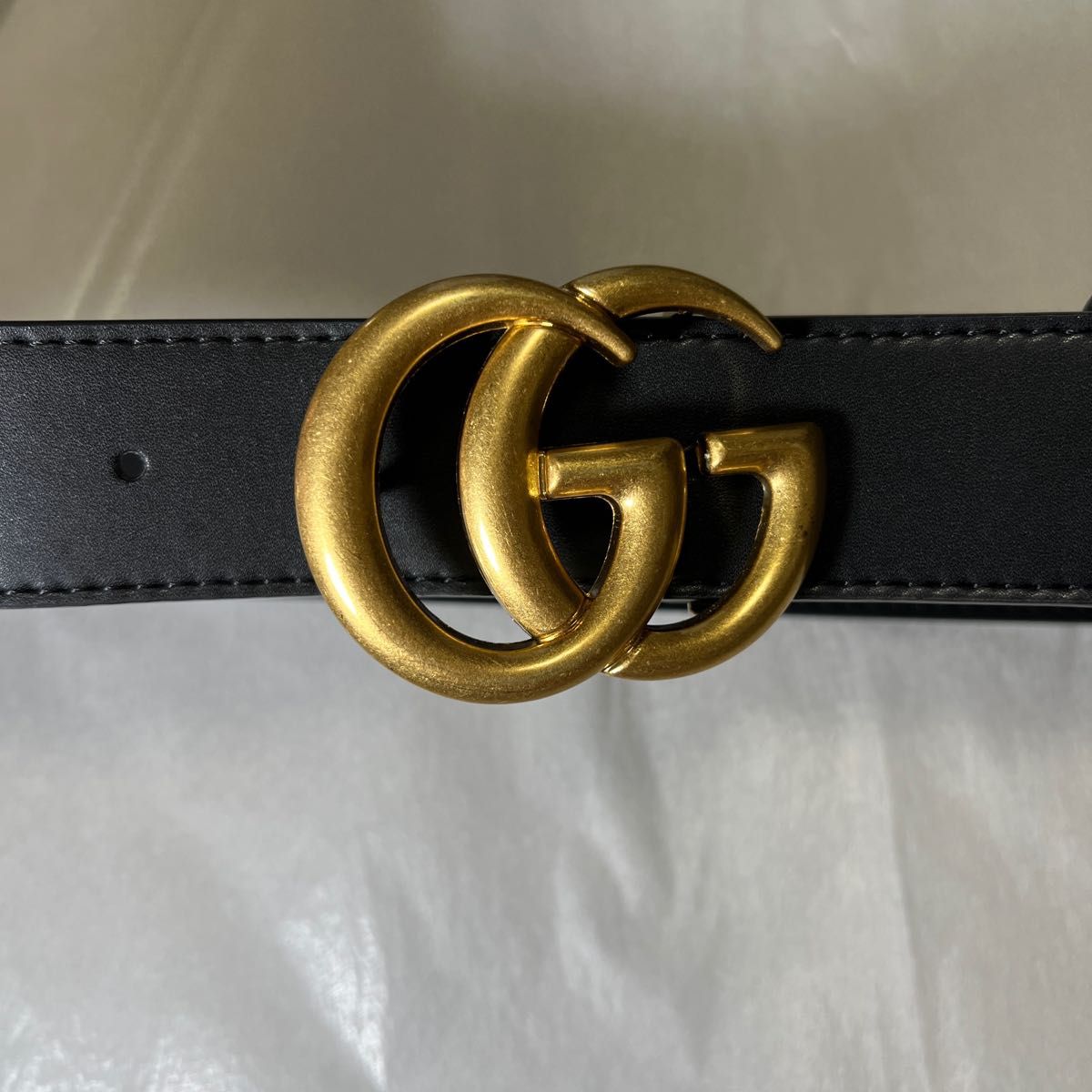 GUCCI ダブルGバックル レザーベルト グッチ グッチベルト 美品 正規品