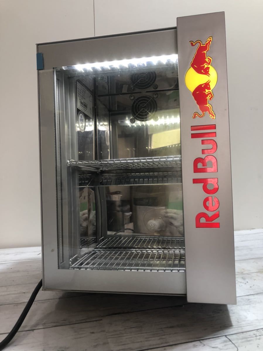 23M09-42N：Red Bull レッドブル ジャパン 小型 冷蔵ショーケース 冷蔵庫 動作確認済_画像2